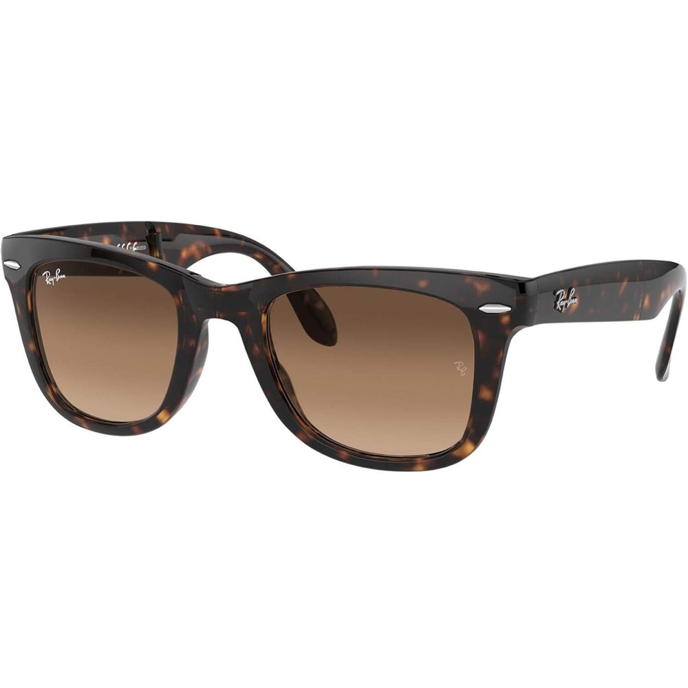Ray-Ban RB4105 Folding Wayfarer Square Light Havana/Clear Gradient Brown, 54 mm
